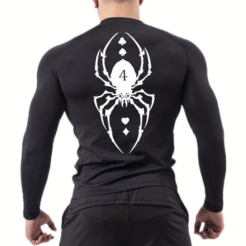 Spider Print Compression Shirt - Base Layer Top review and price