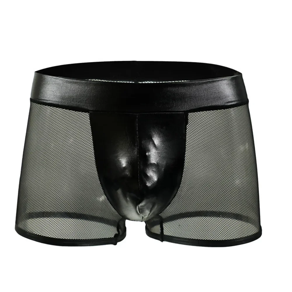 Men Sexy Underwear Faux Leathe - Bamboo Fiber Trunk review and price