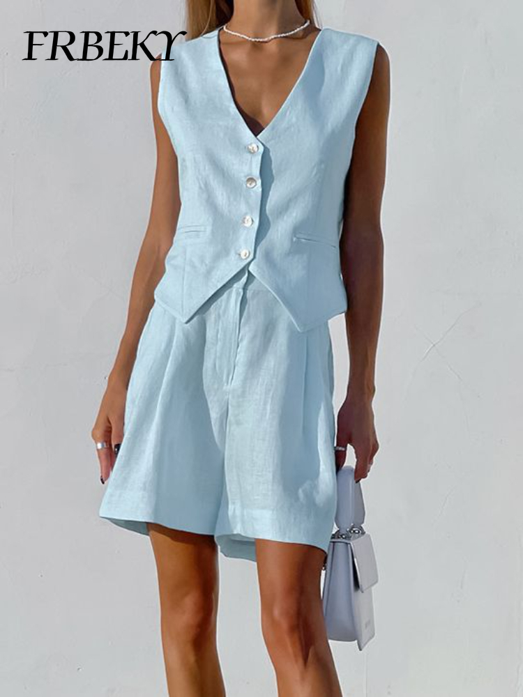 New Cotton Linen Vest Short Se - Sleeveless Undershirt review and price