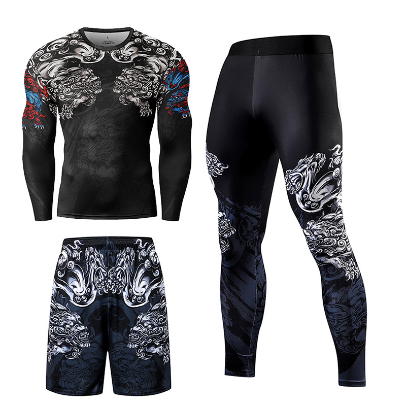 2/3PCS Men Jiu jitsu Tracksuit - Compression Long Pant review and price