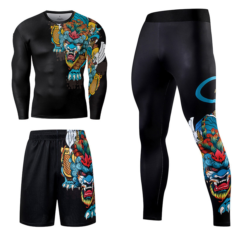 2/3PCS Men Jiu jitsu Tracksuit - Compression Long Pant review and price