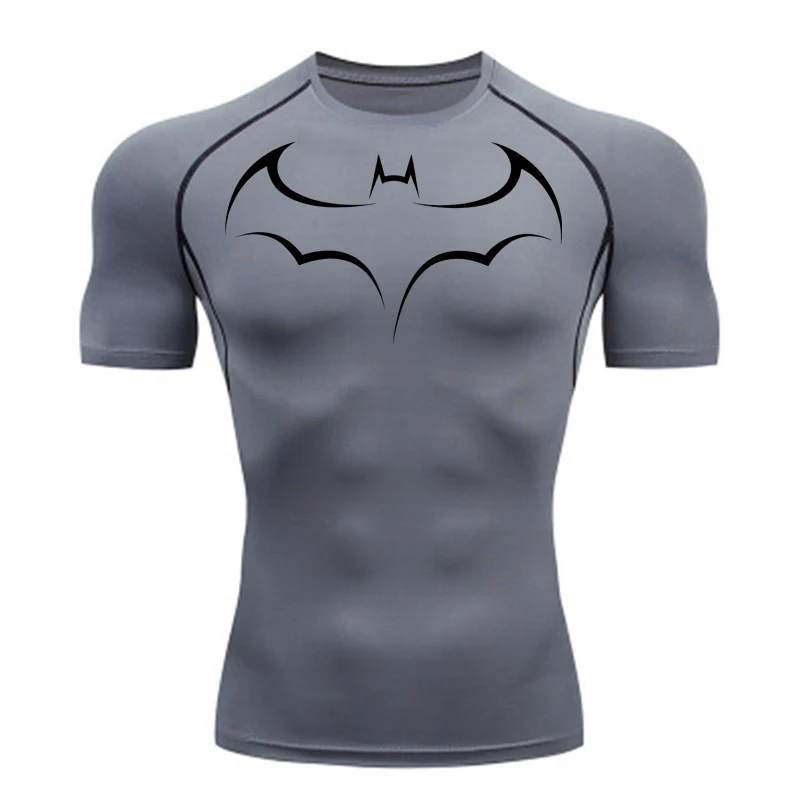 Bat Printed Men's Tight T-Shir - T Shirt Tight Fit review and price