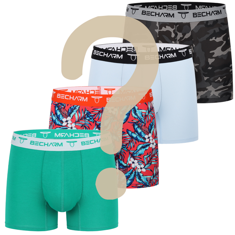 4pcs/Men's Boxers Blind Box Me - Boxer Brief Pack Cotton review and price