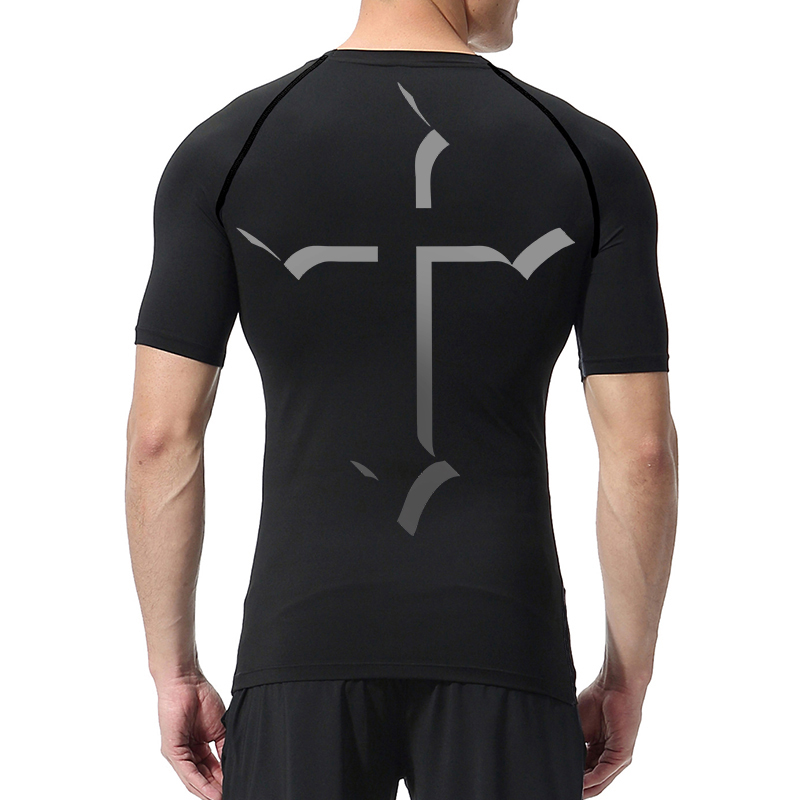 Cross Print Compression Shirt  - Base Layer Top review and price