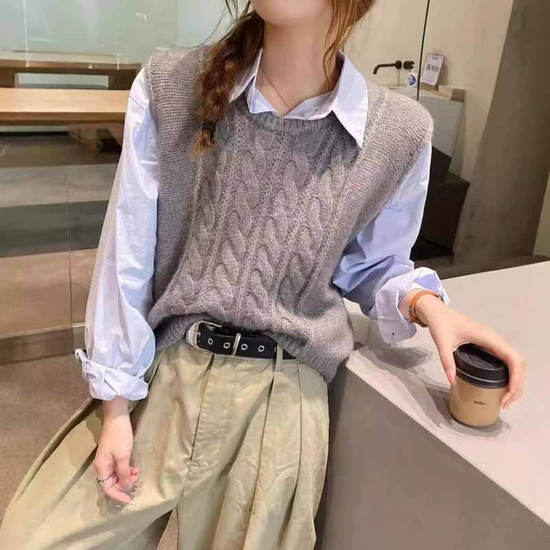 2025 New O-Neck Knitted Vest W - Sleeveless Undershirt review and price