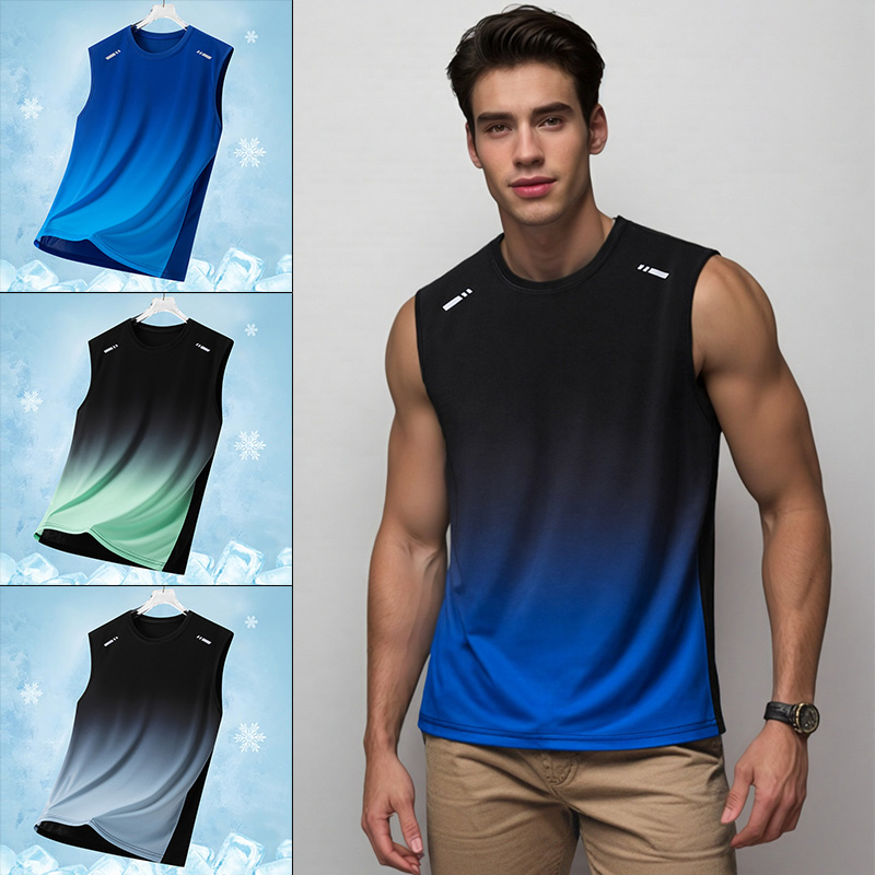 Men Gradient Sports Vest Light - Sleeveless Undershirt review and price