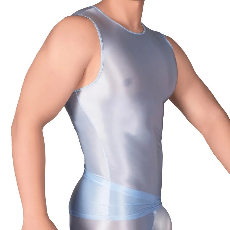 Solid Color Men's Slim Smooth  - Sleeveless Undershirt review and price