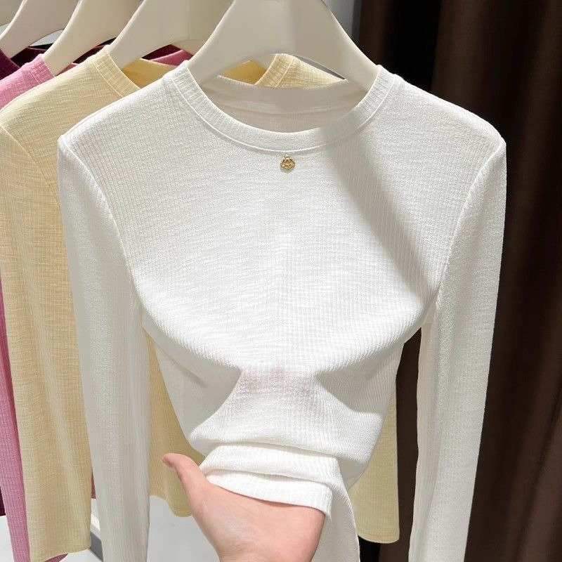 Women Slub Cotton Long Sleeve  - Undershirt Crew Neck review and price