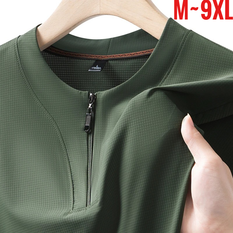 Big Size 9XL Men's Ice Silk He - T Shirt Tight Fit review and price