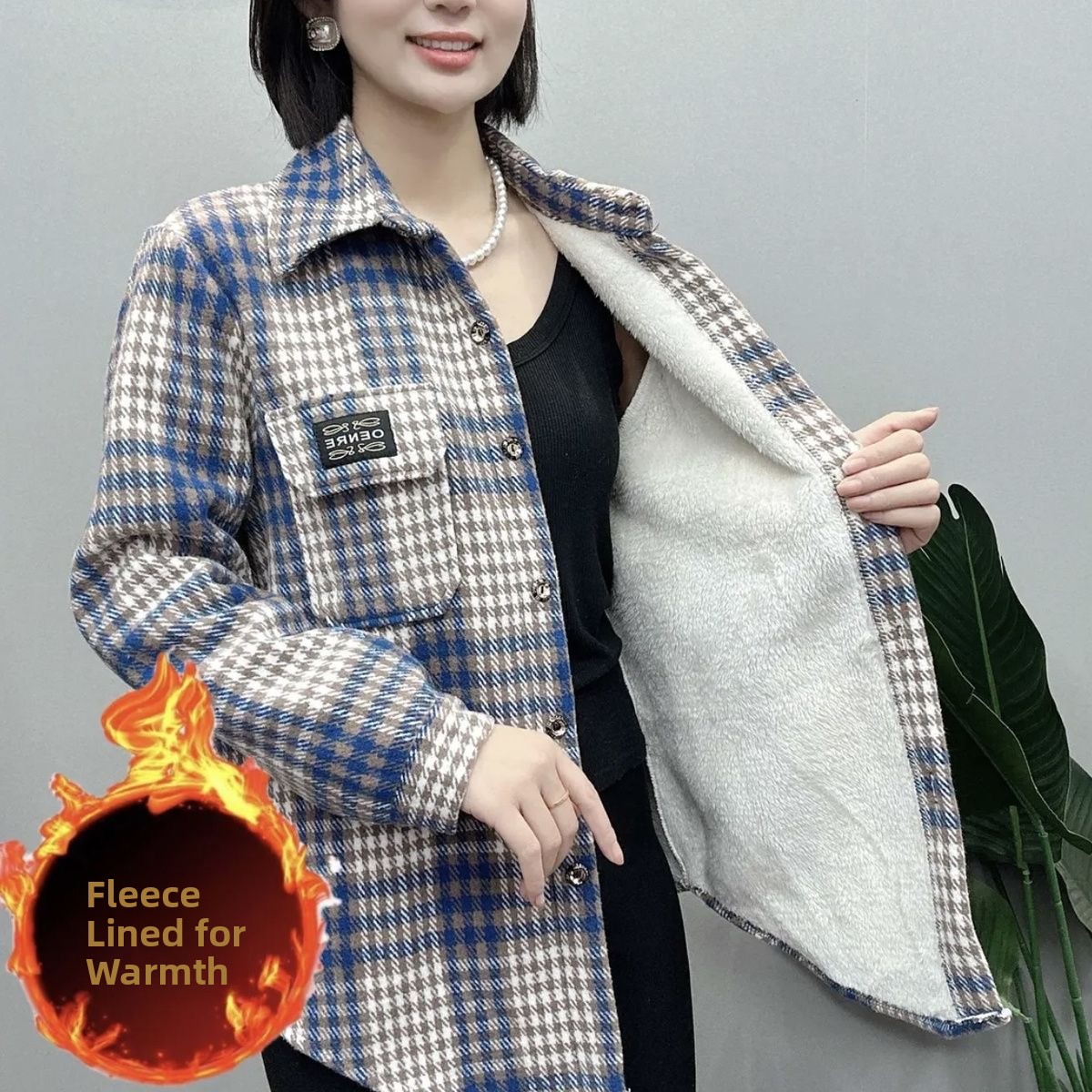 Thickened Fleece Flannel Plaid - Thermal Long John review and price