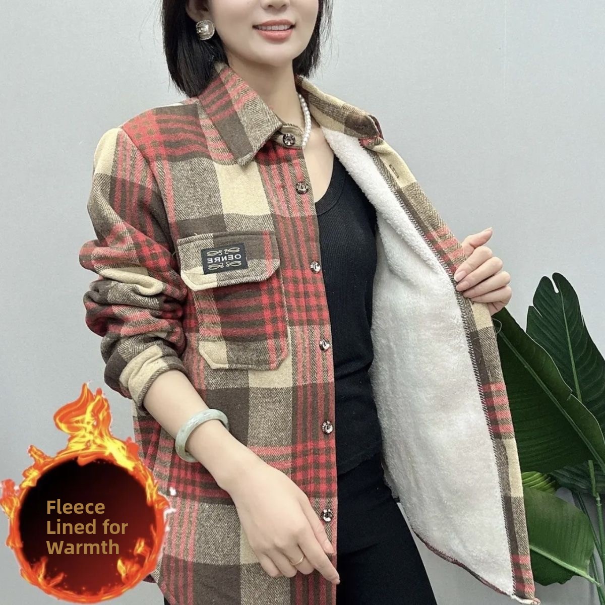Thickened Fleece Flannel Plaid - Thermal Long John review and price