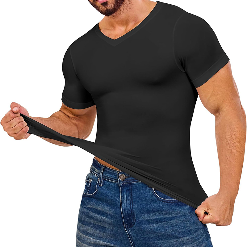 Men V Neck Compression Shirts  - Undershirt Crew Neck review and price
