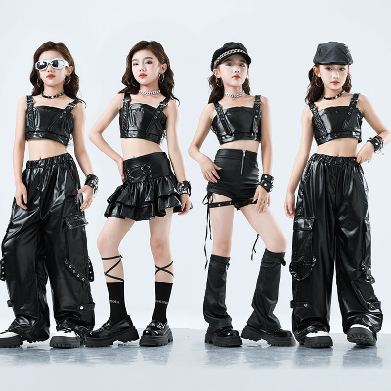 Kid Kpop Hip Hop Clothing Blac - Suspender Tank Top review and price