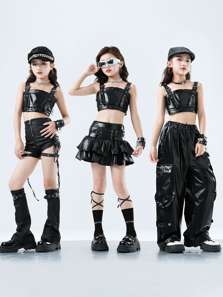 Kid Kpop Hip Hop Clothing Blac - Suspender Tank Top review and price