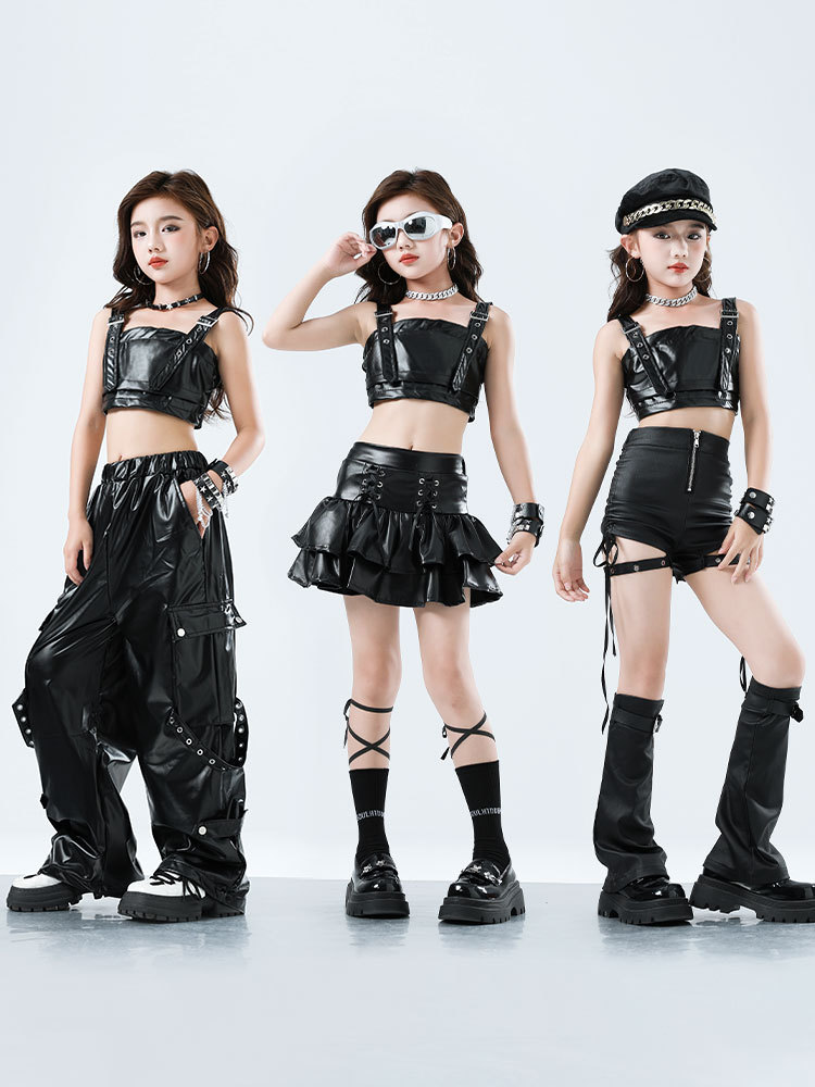 Kid Kpop Hip Hop Clothing Blac - Suspender Tank Top review and price